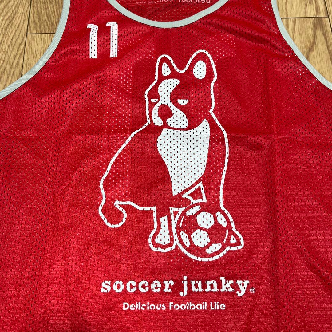 未使用　サッカージャンキー　ビブス　10枚セット　赤　Soccer Junky