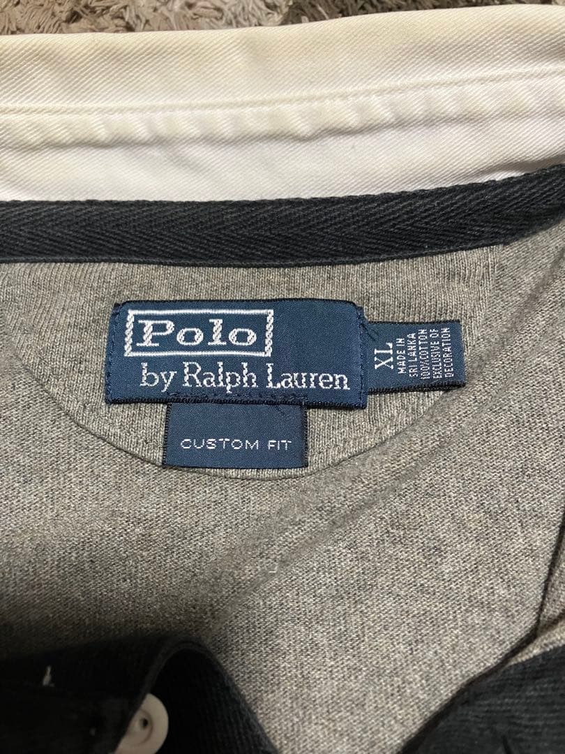 【美品】Polo Ralph Lauren グレー XL 刺繍ロゴ