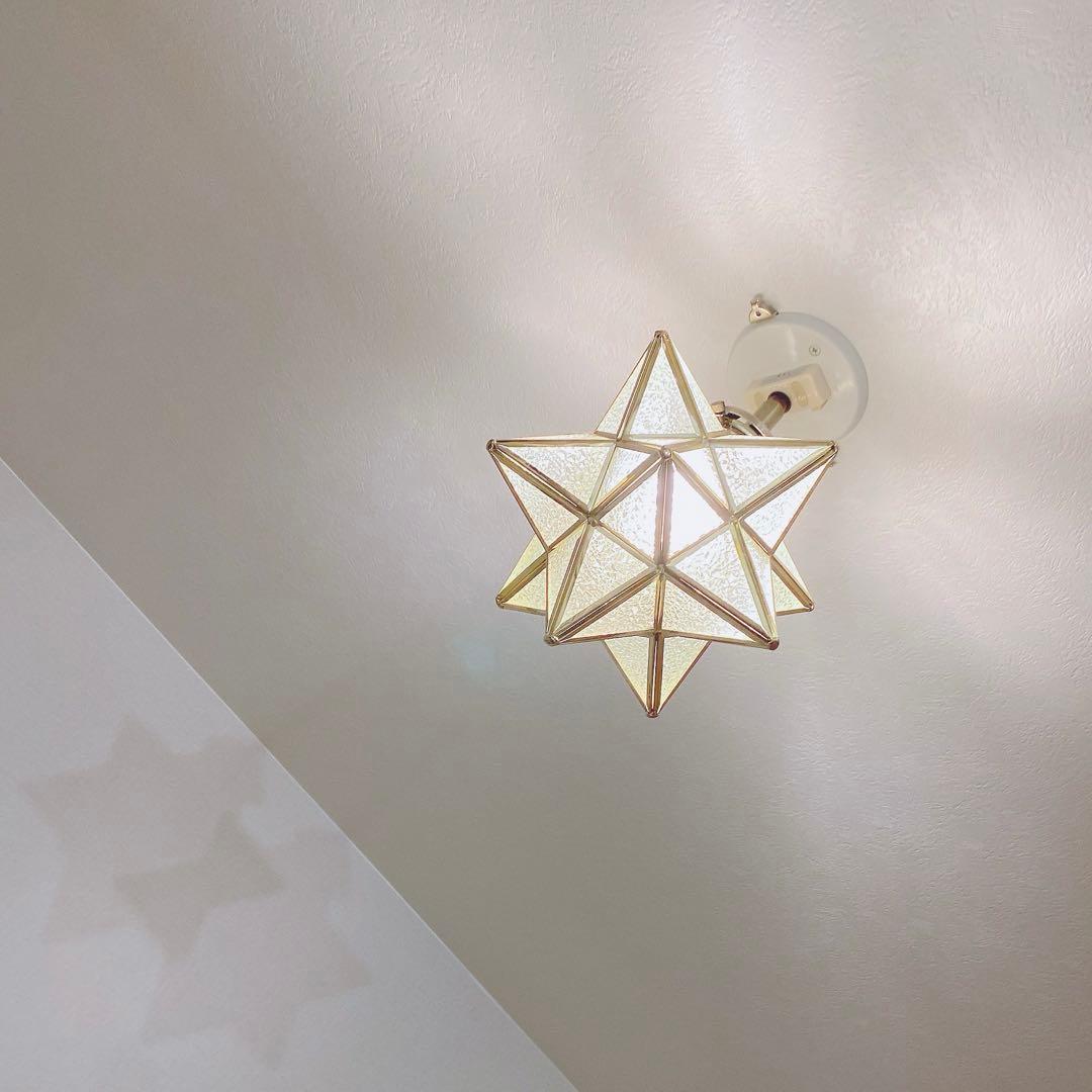 本日値下げ中 シーリングライト 照明器具 フロストガラス 星型 LED天井照明