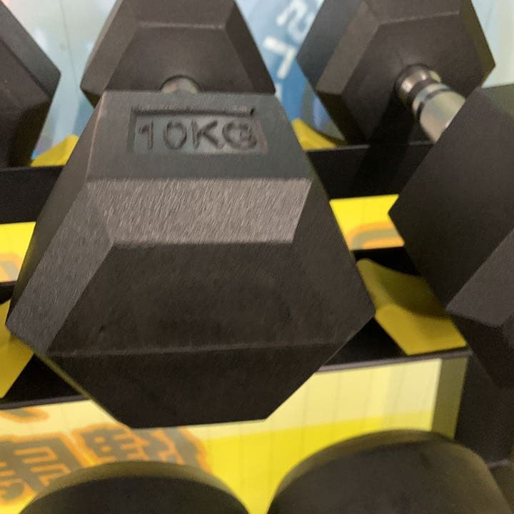 ラバーヘックス  ダンベル　　27.5kg２個