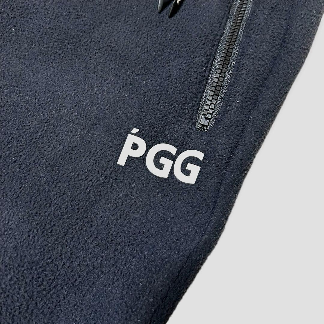 極美品　PGG パーリーゲイツ　(M) フリース　イージー　リブパンツ　濃紺