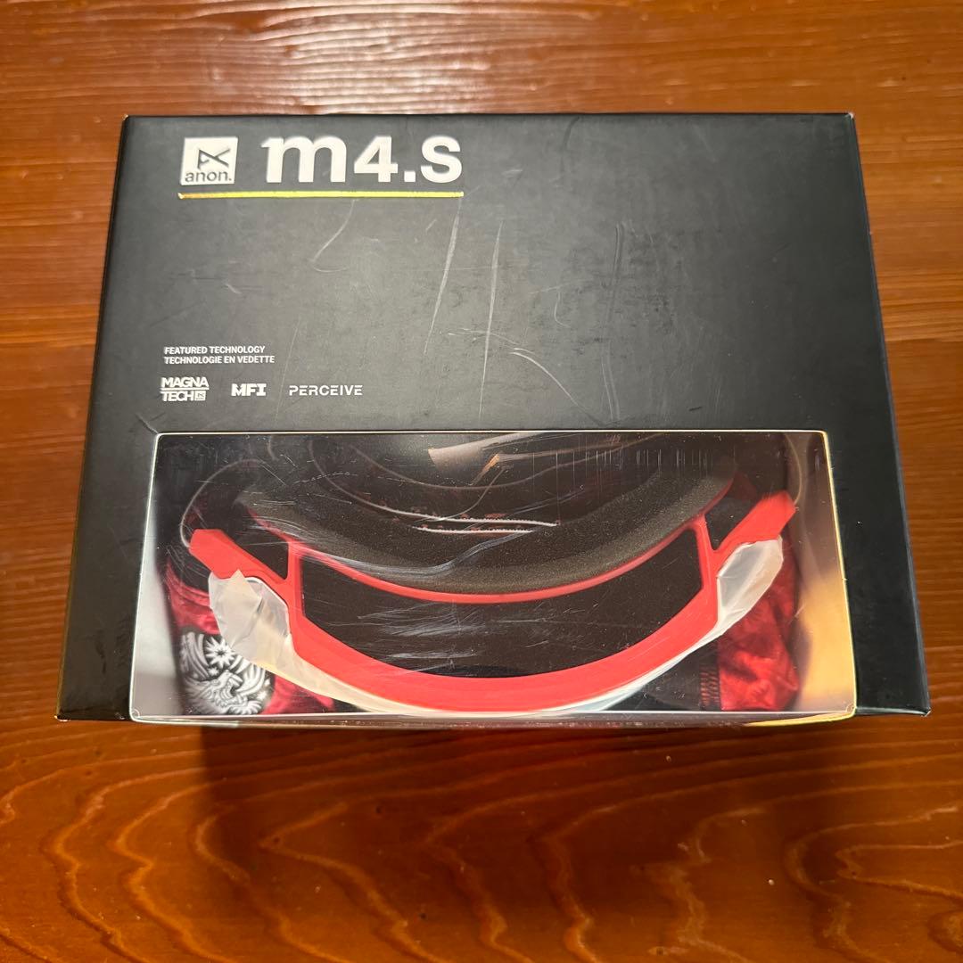 anon m4.s ゴーグル レッドフレーム + ボーナスレンズ