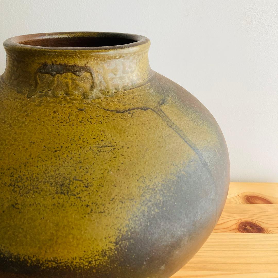 【新品】丹波焼　立杭焼　大熊窯　大上亨　大上巧　壺　花瓶　花器　花入れ　木箱付き