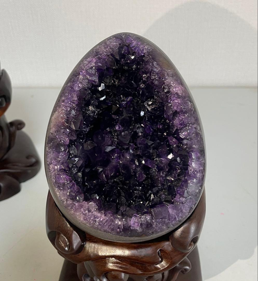 アメジストマネーボックス 笑口 ジオード 晶洞 幸運 魔除 浄化 開運 紫水晶