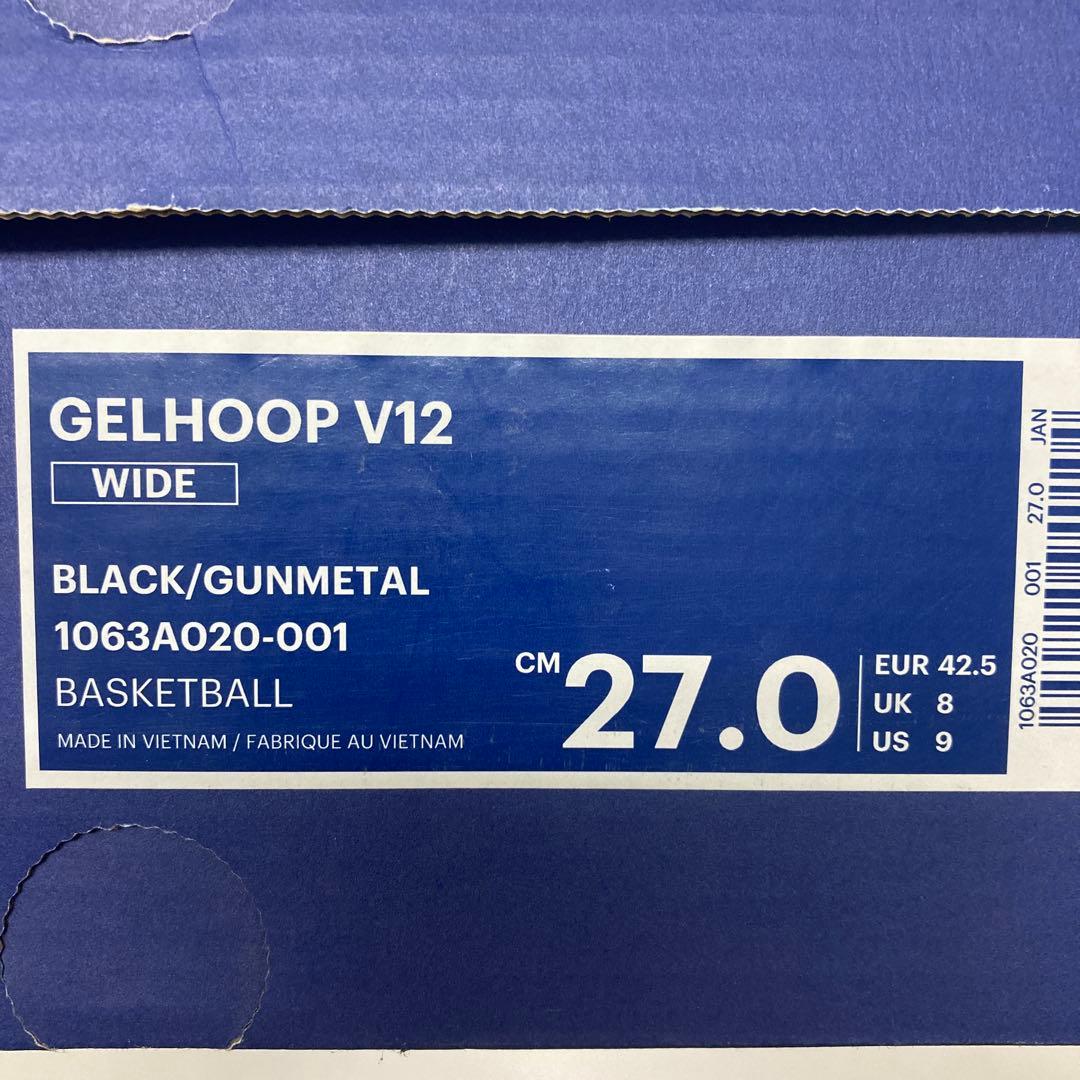 ASICS GELHOOP V12 バスケットボールシューズ ブラック 27.0
