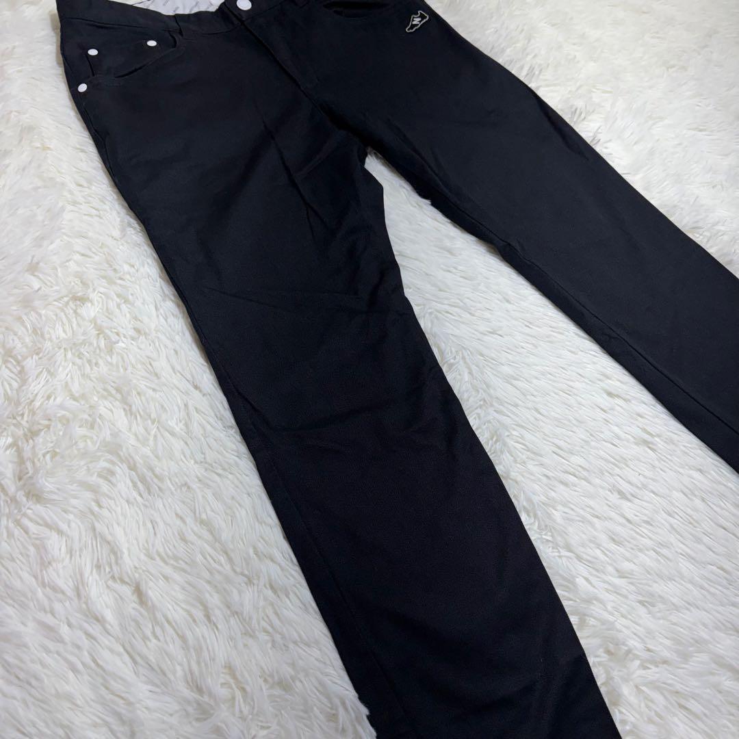 美品☆ニューバランス ゴルフ ストレッチ パンツ　M　NBG　シューズロゴ　人気