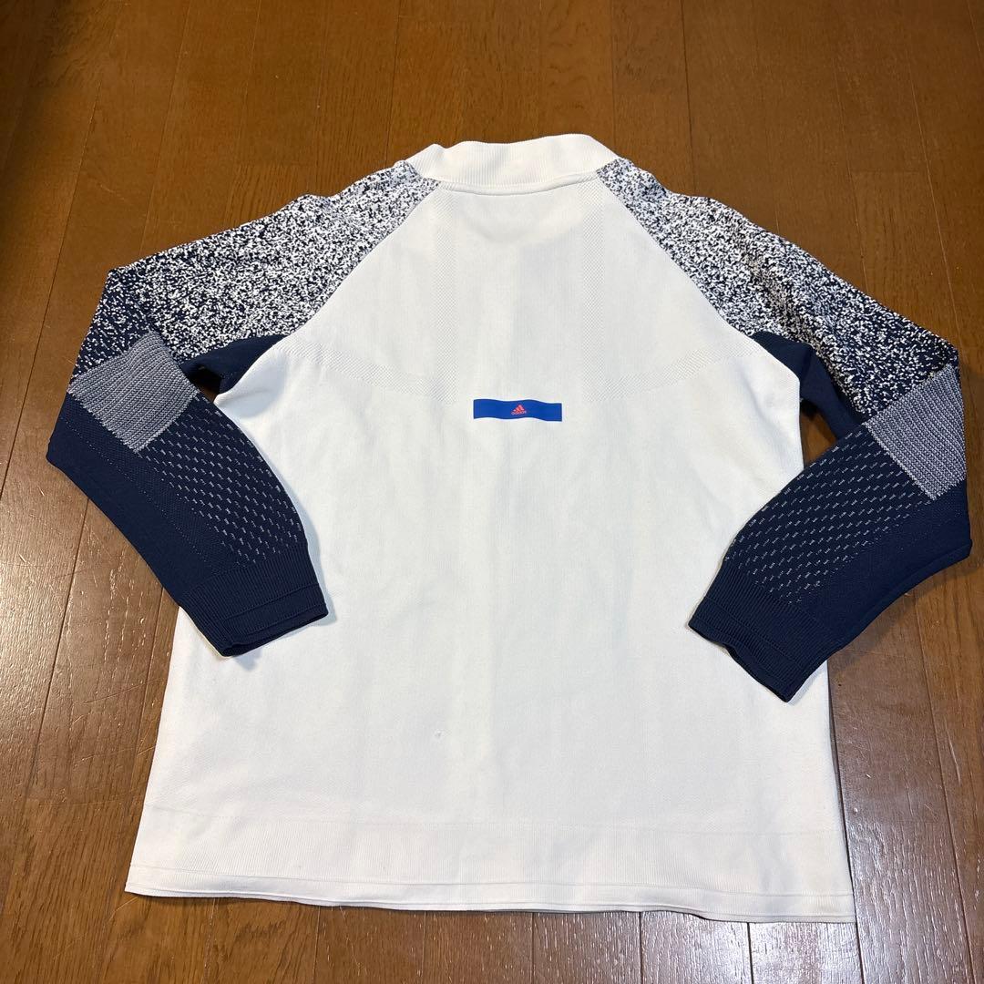 オシャレ アディダス ファブリックミックス ストレッチ長袖ジャケット