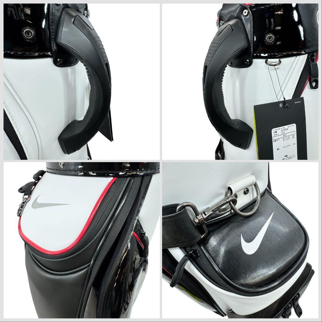 ナイキ(NIKE) ゴルフバッグ ホワイト×ブラック×ジムレッド 未使用品