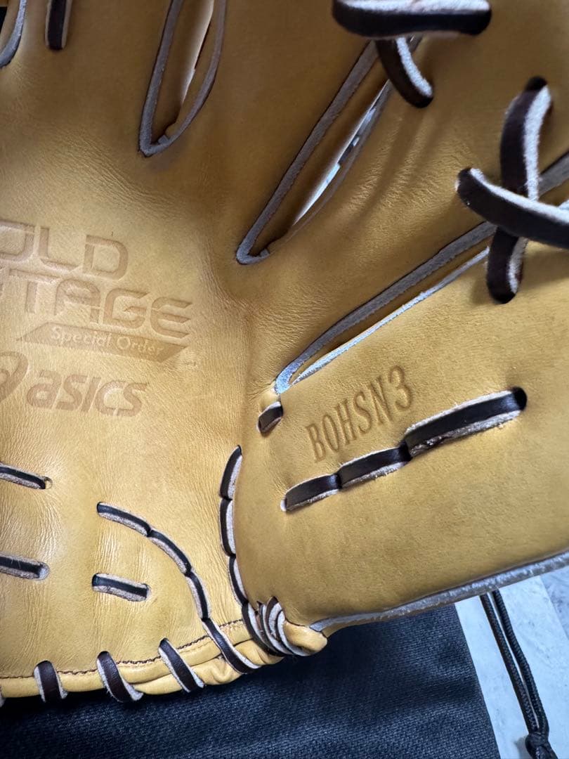 新古品アシックス asics GOLDSTAGE 硬式オーダーグローブ 内野手用
