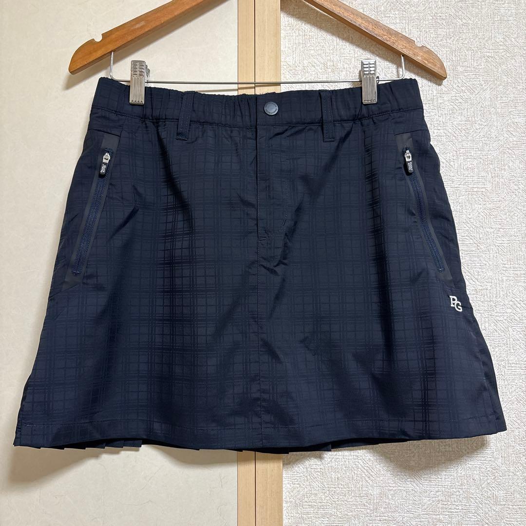 PEARLY GATES ゴルフ　ネイビー 紺色　プリーツスカート　2
