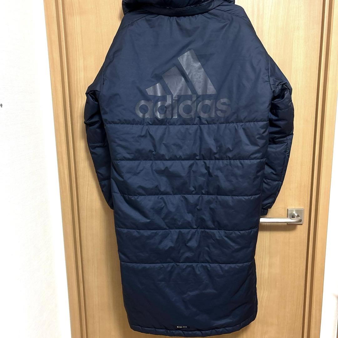 美品　adidas ジュニアベンチコート　ネイビー×ピンク　150cm