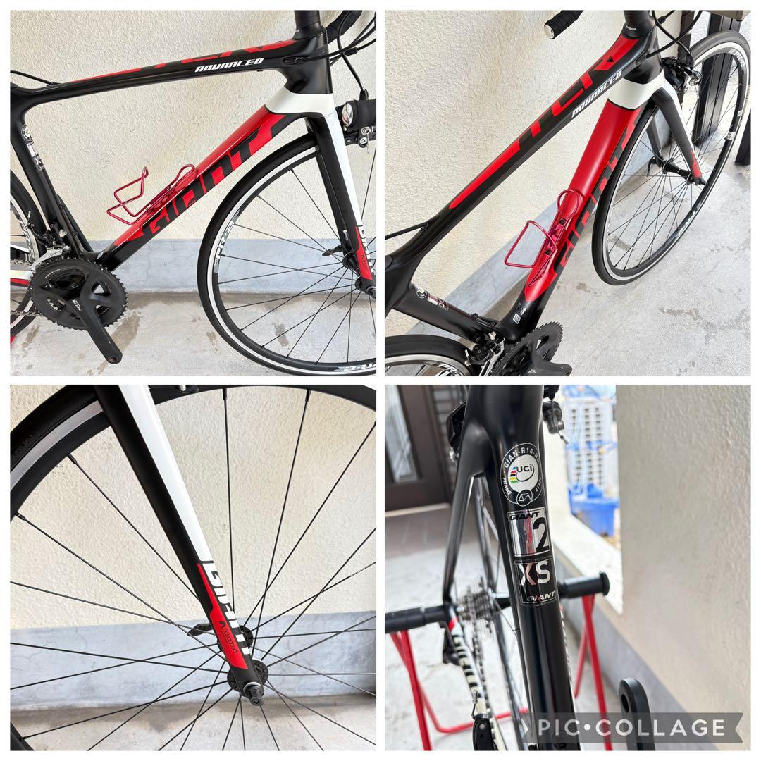 GIANT TCR ADV2 2016 XS 極美品 トータル走行10kmほど