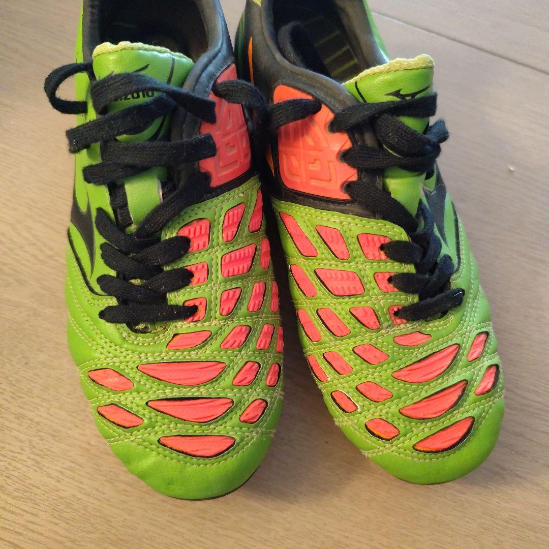 Mizuno サッカーシューズ グリーン/オレンジ