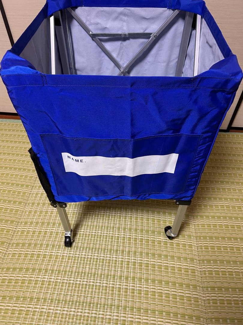 MIKASA折り畳み式キャスター付 ボールカゴ&収納バック 53×53×85cm