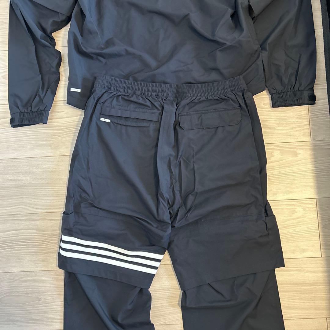 adidas レインウェア 上下セット ブラック　L