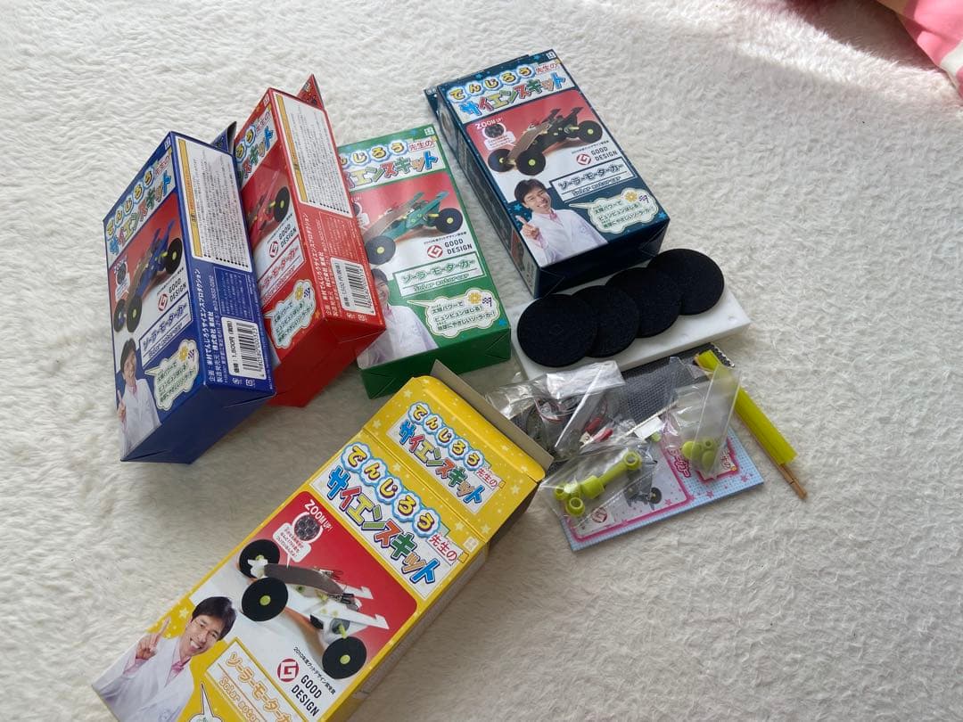 【新品未使用】でんじろう先生　サイエンスキット　ソーラーモーターカー 5個セット