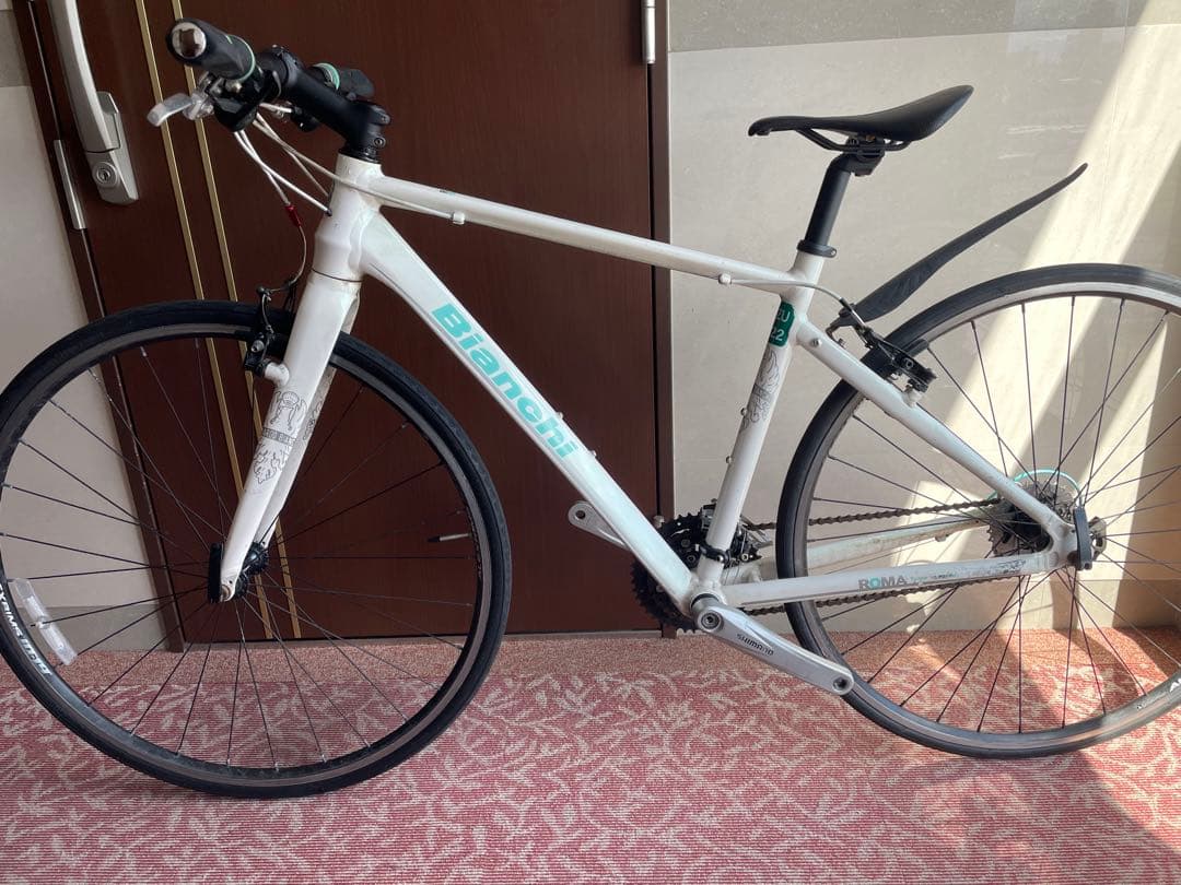 u5　bianchiビアンキRomaⅣ パールホワイトサイズ46