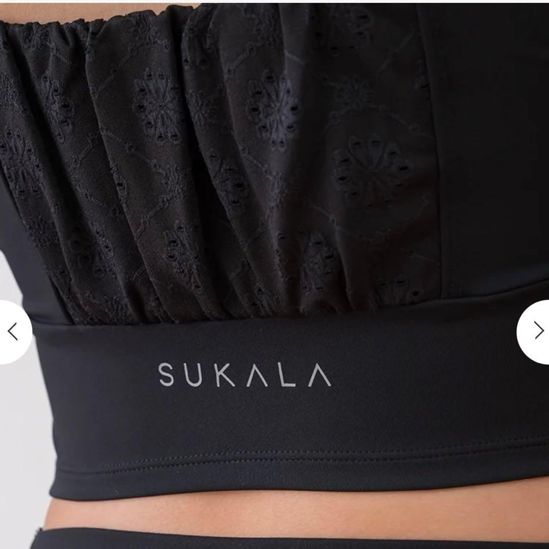 新品未使用　SサイズSUKALAフラワーレースブラトップ　SUKARAバック付き