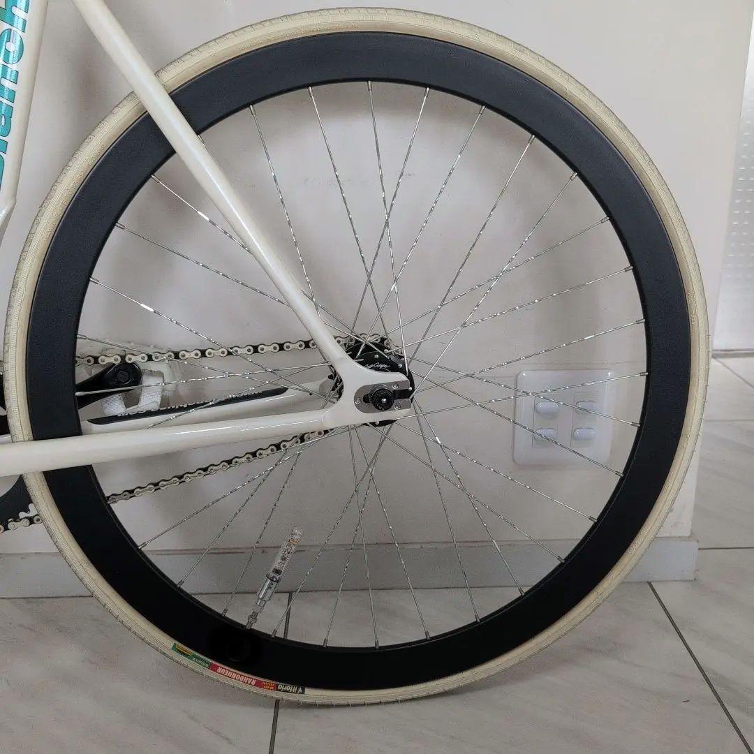 極美品Bianchi日本未発売ピストバイク自転車フレーム白トラックイタリア
