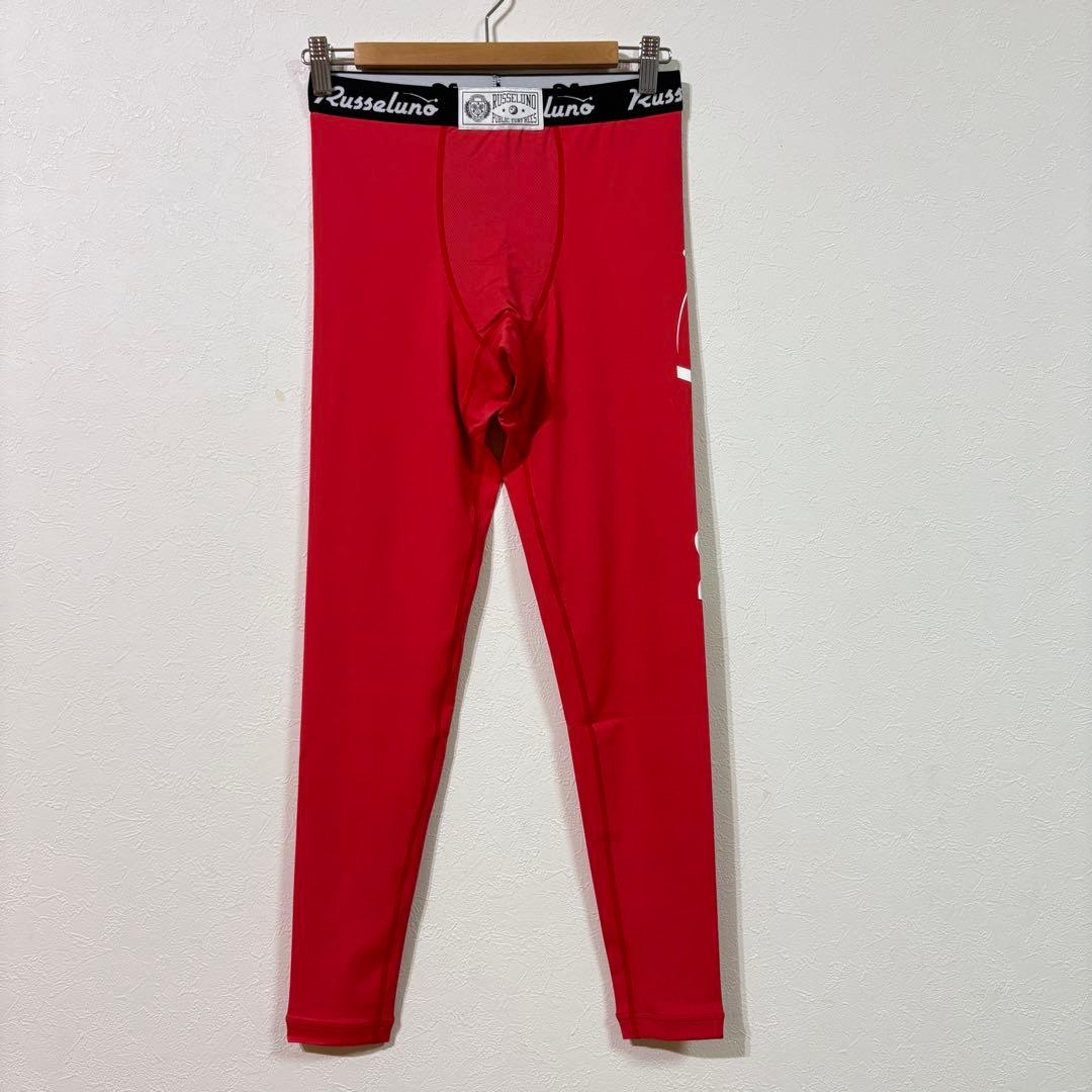 【RUSSELUNO】新品　ゴルフレギンス　インナーパンツ　メンズＳ-Ｍ　レッド