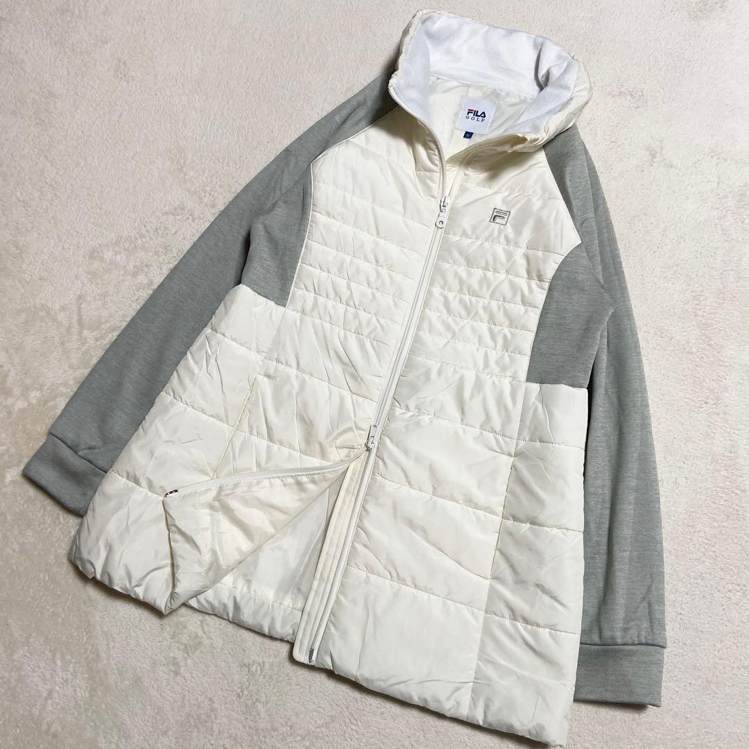限定【極美品】FILA GOLF 撥水 中綿キルティング切り替えブルゾン ウエア