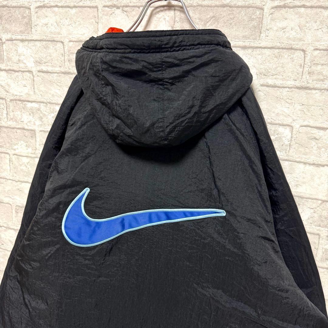 NIKE 【激レア 90S】デカ スウォッシュ 刺繍 中綿 ベンチコート XL