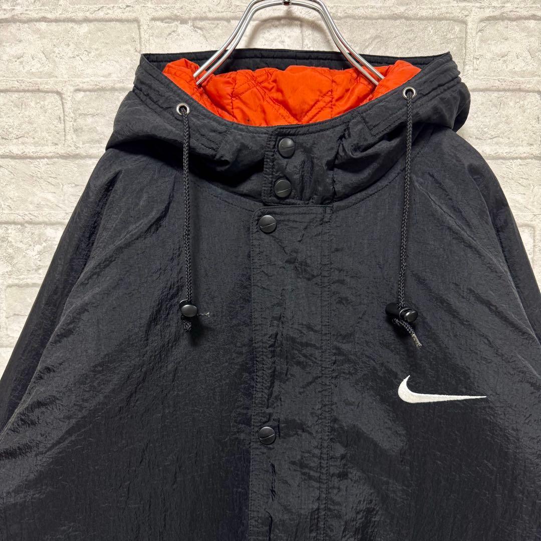 NIKE 【激レア 90S】デカ スウォッシュ 刺繍 中綿 ベンチコート XL