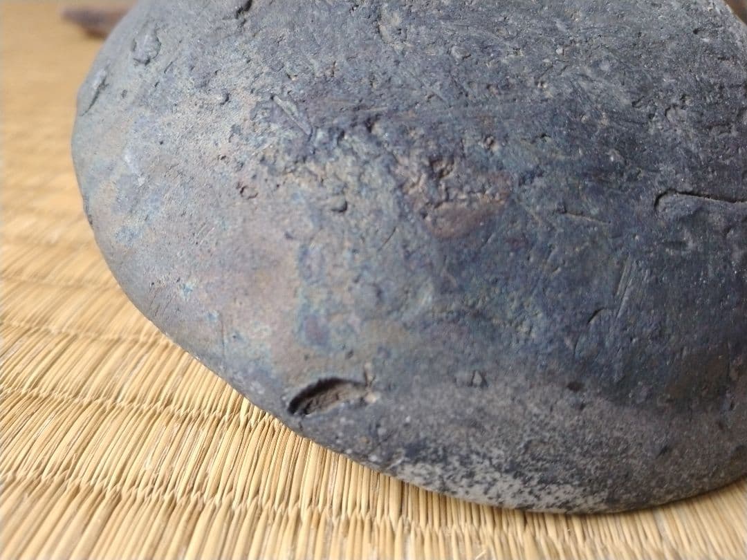 平安～鎌倉時代　瓦器小皿　骨董　古美術　発掘品　黒色土器　酒器　茶道具