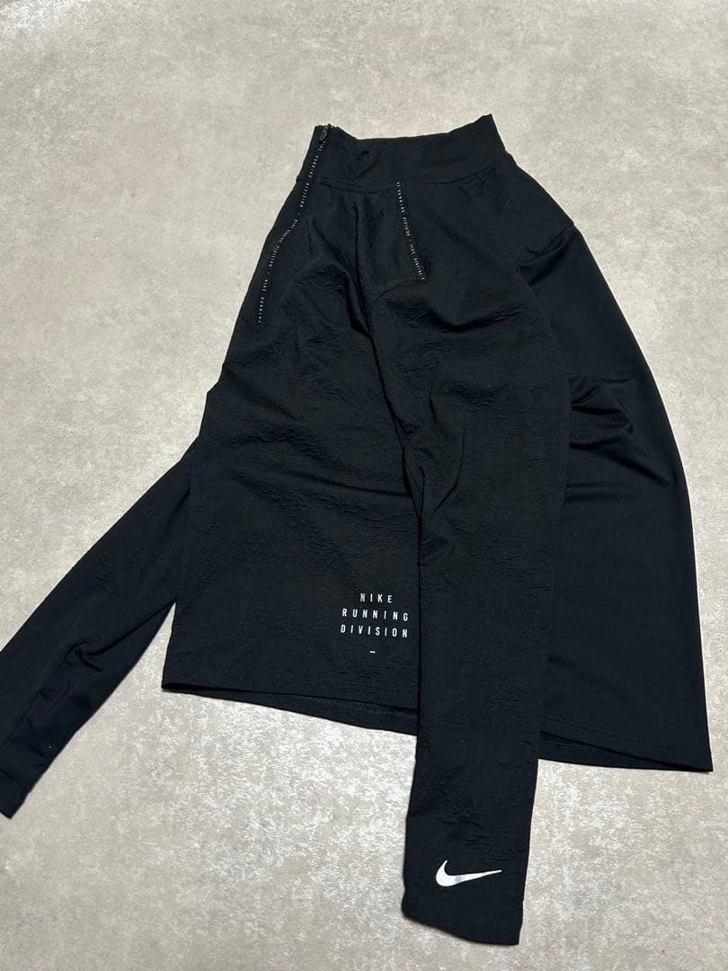 ハーフジップ NIKE RUN DIVISION シャツジャケット M ブラック