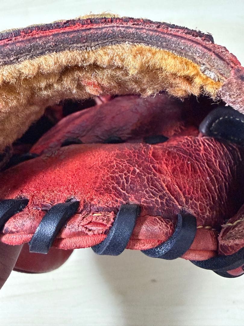 ミズノプロ　硬式野球グローブ レッド