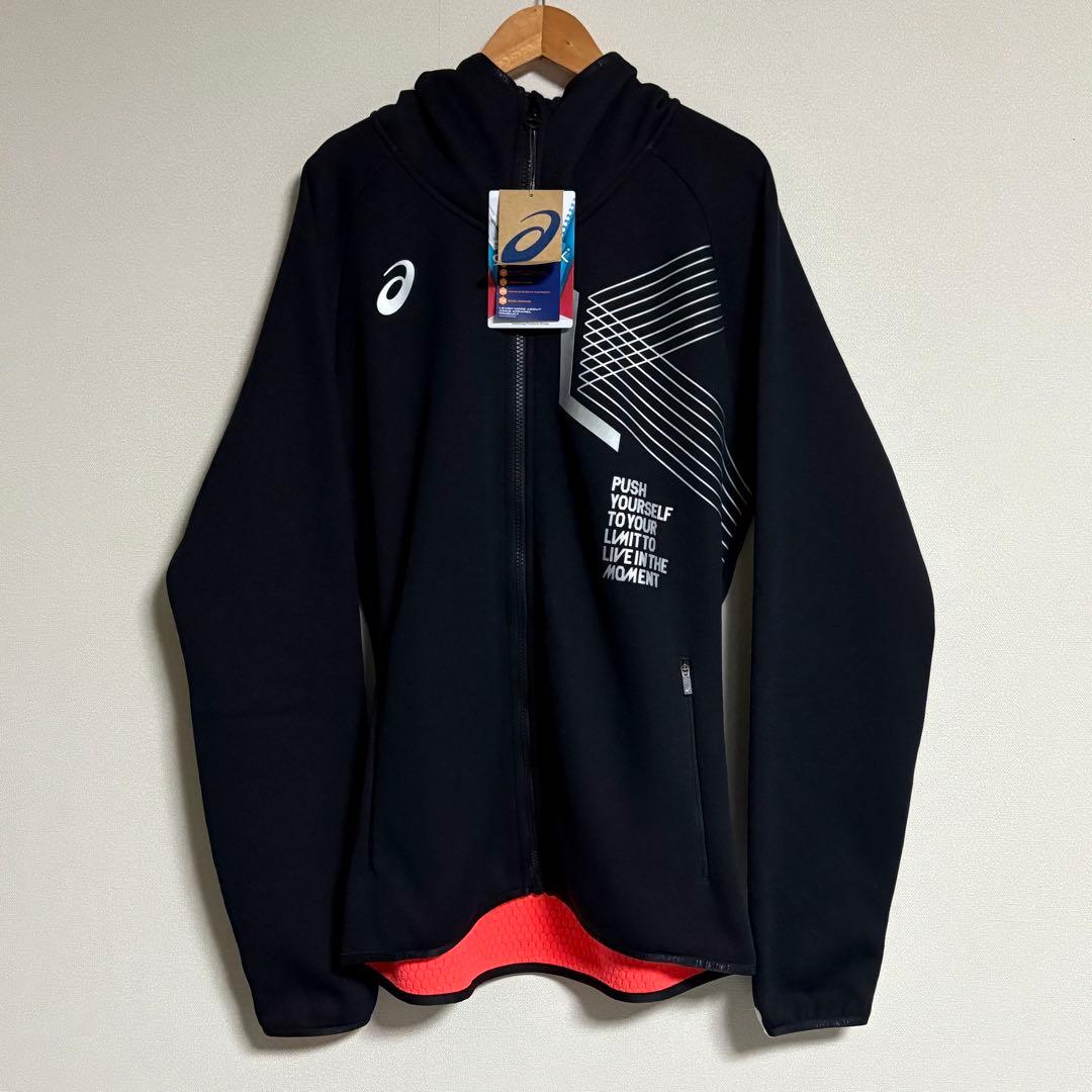asics アシックス　フリースジャケット　ブラック　L タグ付き未使用