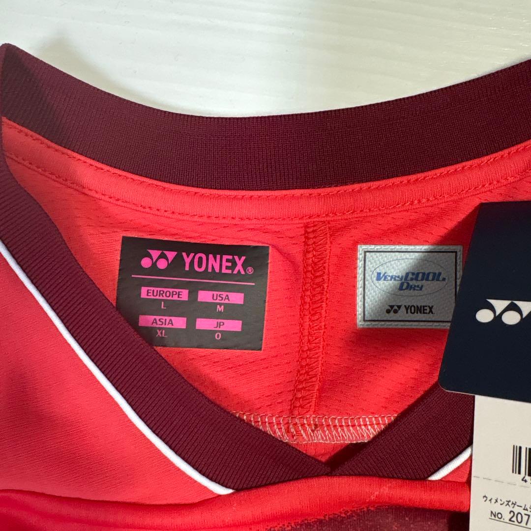 新品未使用　YONEX ゲームウェア レッド
