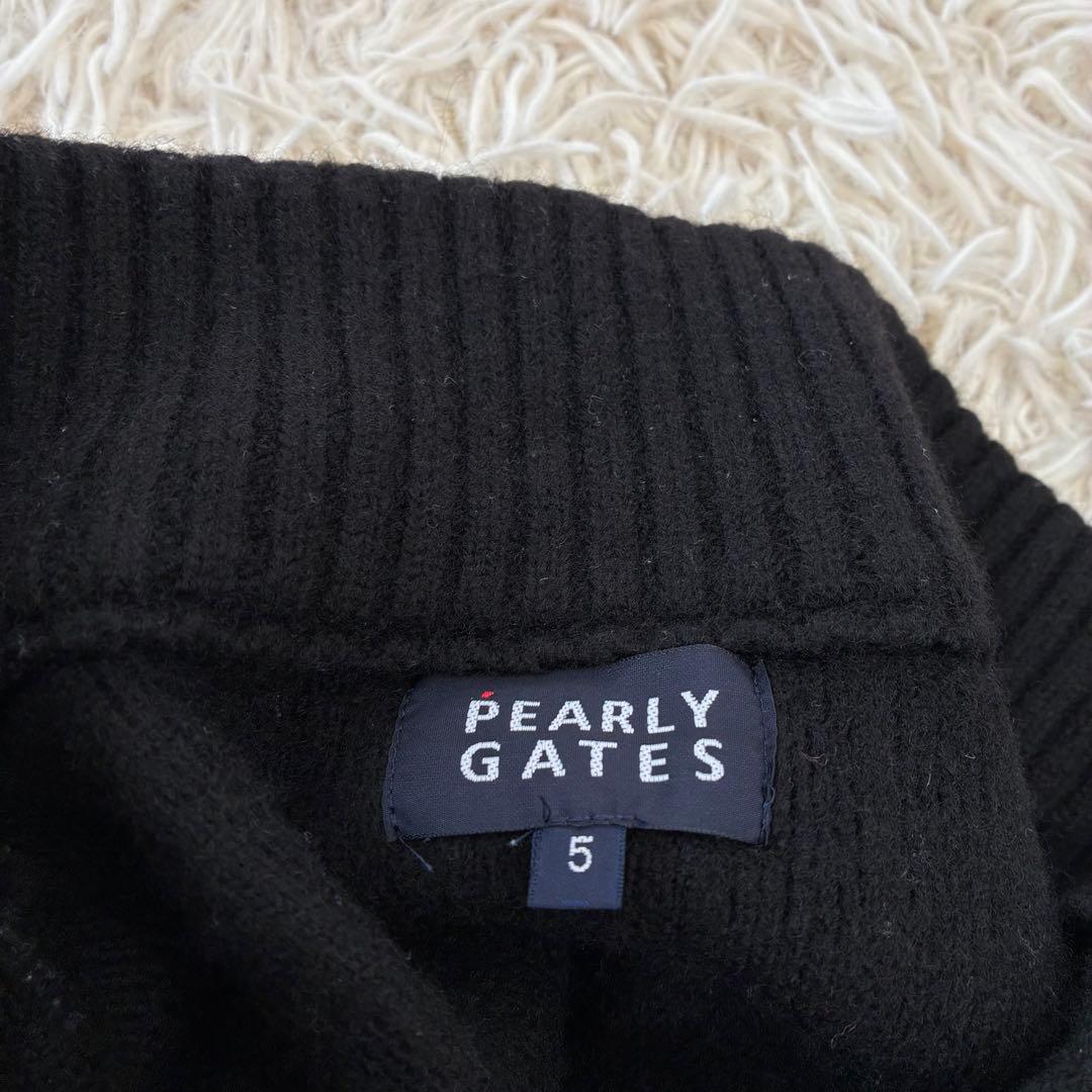 PEARLY GATES ニット スニード ハーフジップ ブラック 5