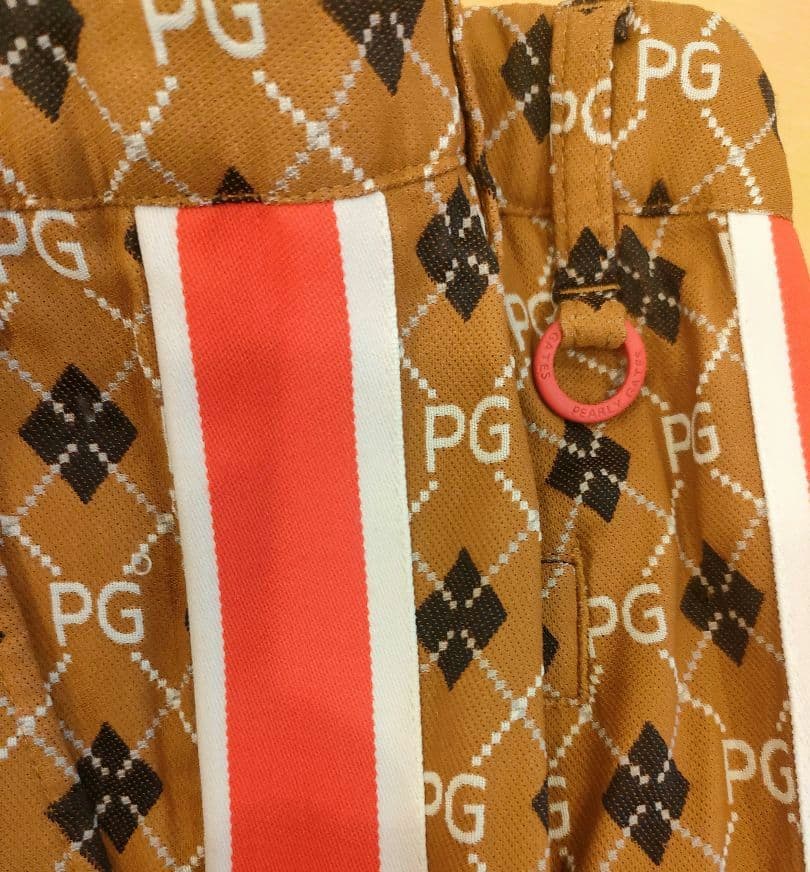 【新品】PEARLYGATESジャガード ジョガーパンツ アーガイル柄ブラウンM
