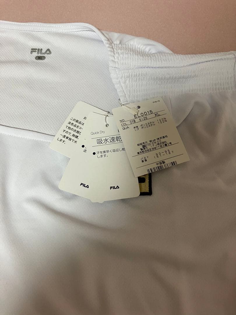 FILA テニスウェア ホワイト XL