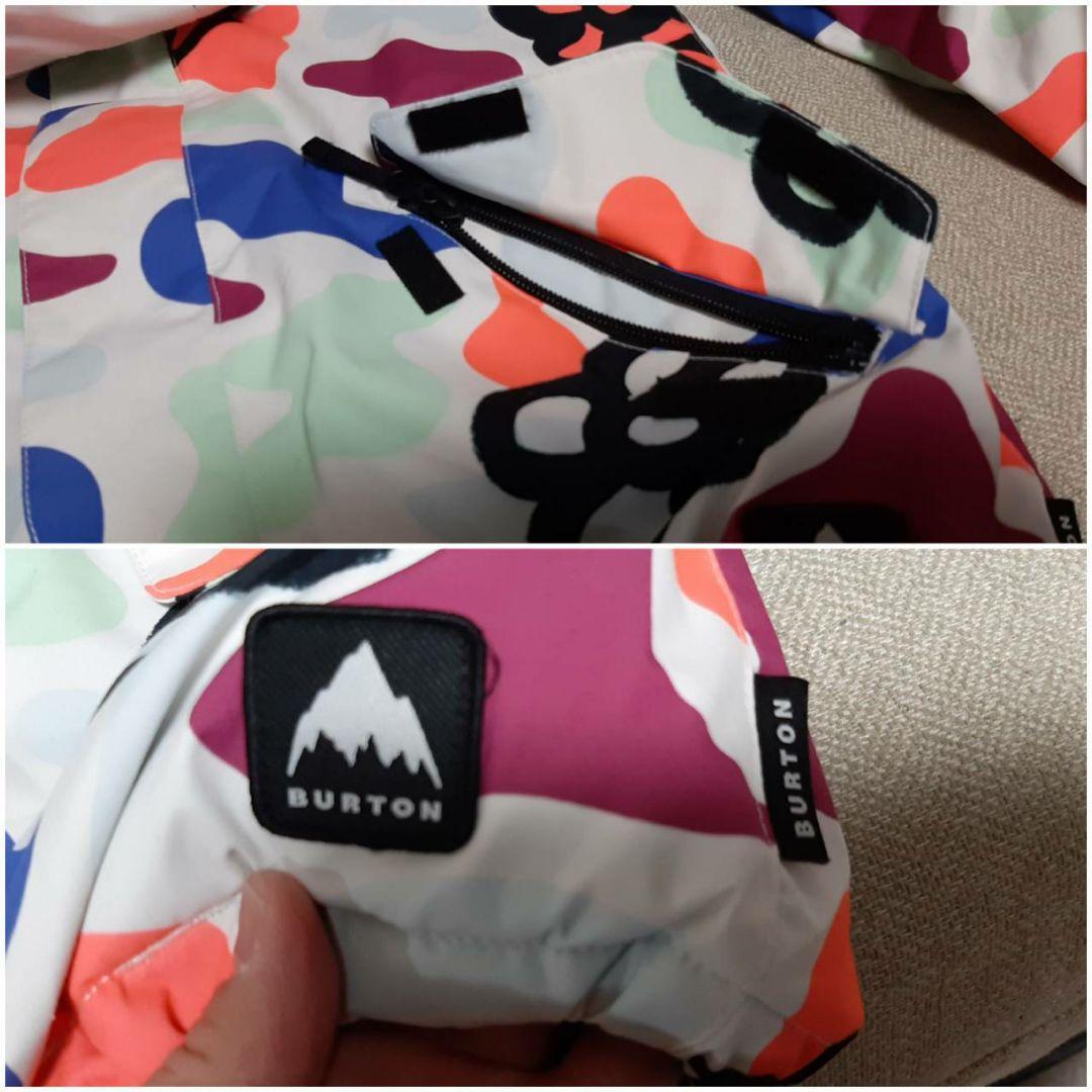 美品 キッズ BURTON スノーウェア S 花柄 撥水 防寒