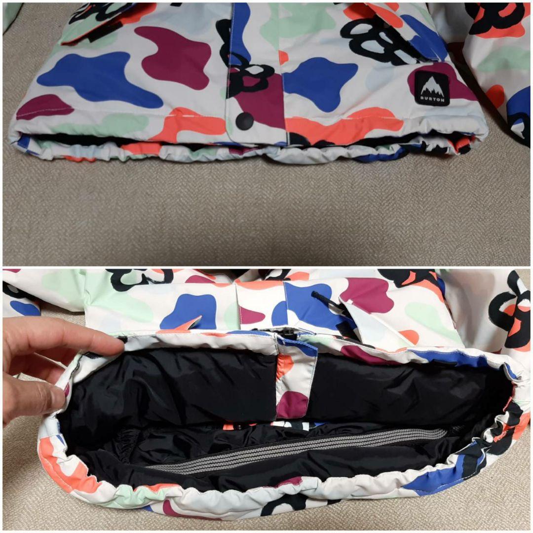 美品 キッズ BURTON スノーウェア S 花柄 撥水 防寒