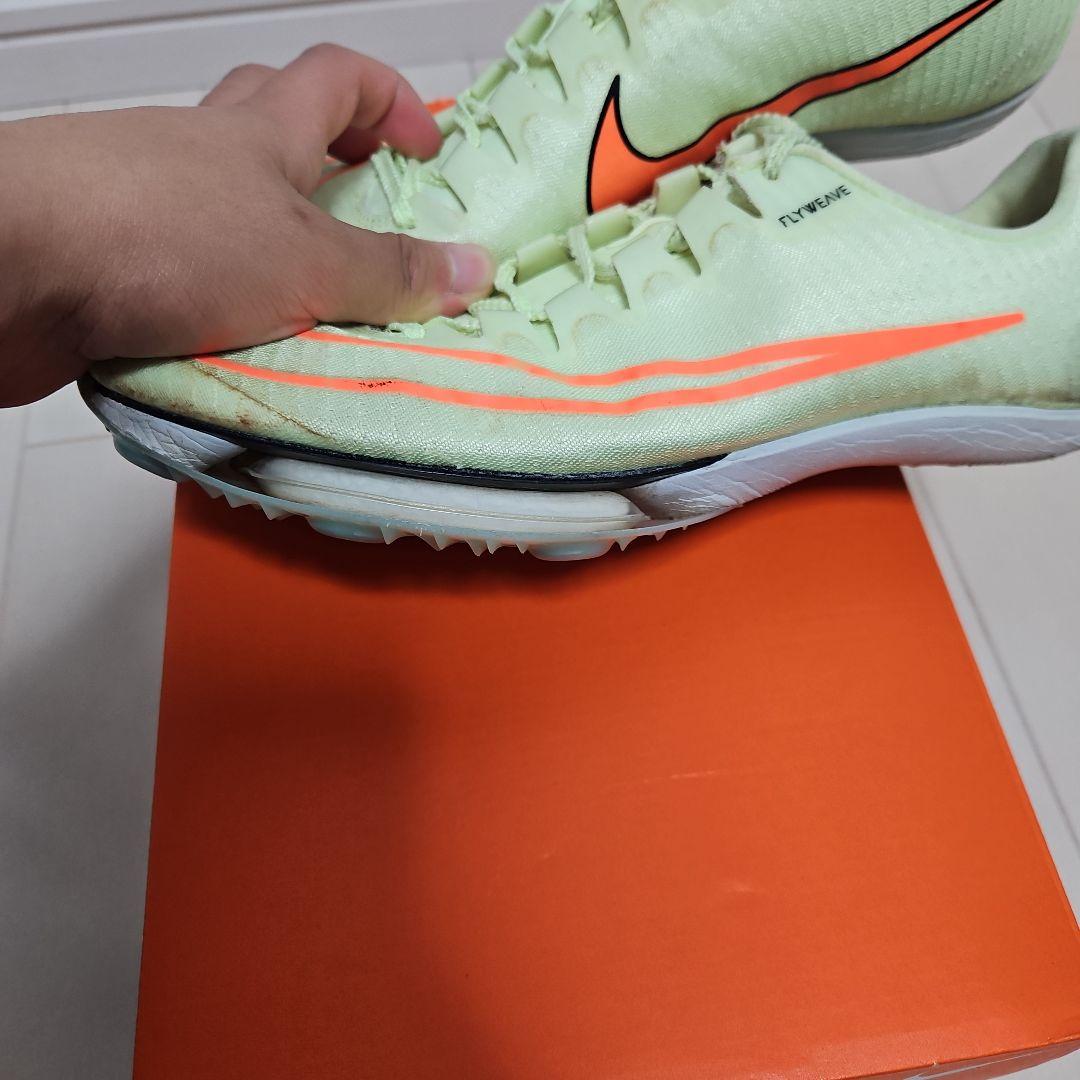 Nike FLYWEAVE スパイクシューズ ライトグリーン/オレンジ
