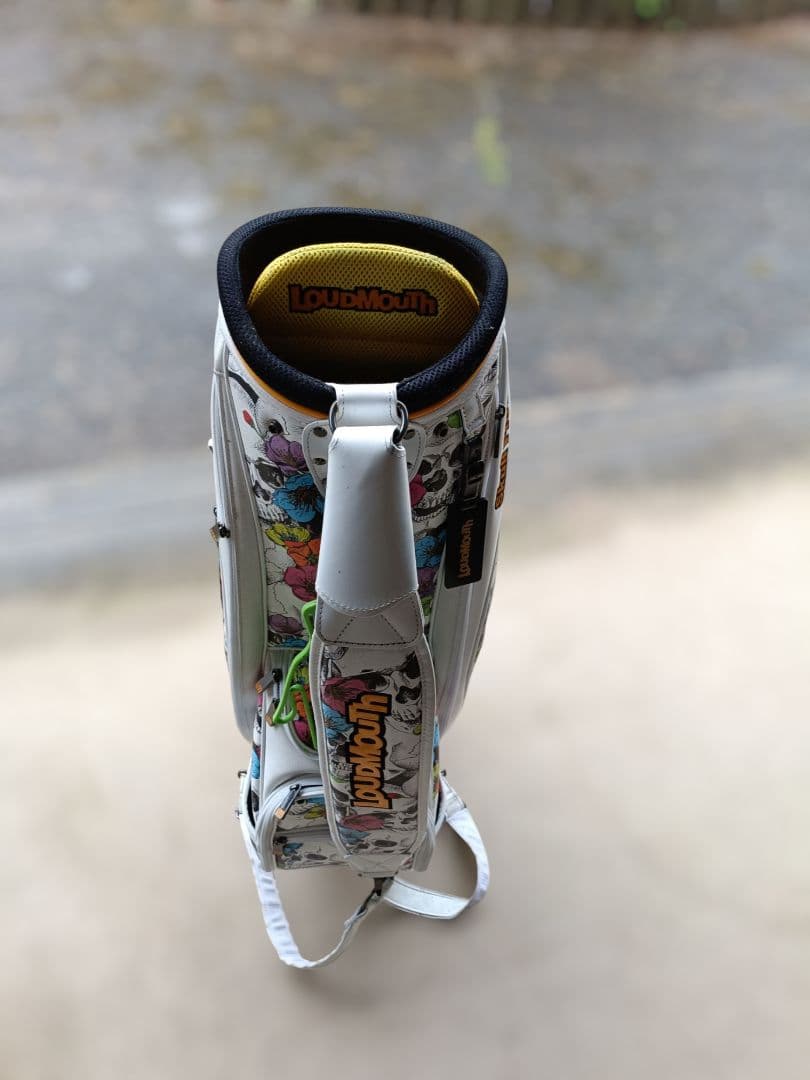 【美品】 Loudmouth キャディバッグ スカルフラワーズ柄 9.5型