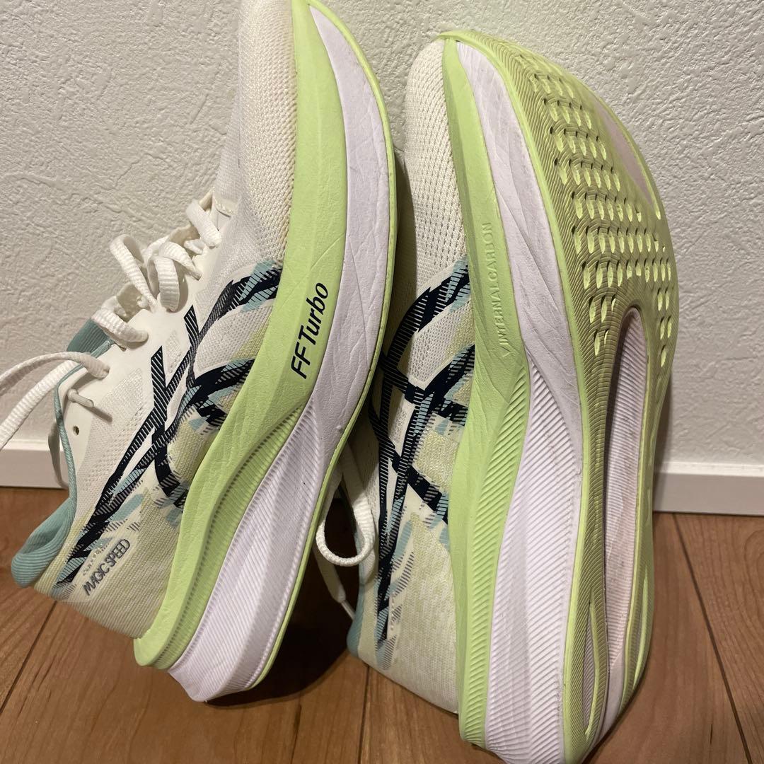 ASICS MAGIC SPEED 4 24.5cm ホワイト/グリーン