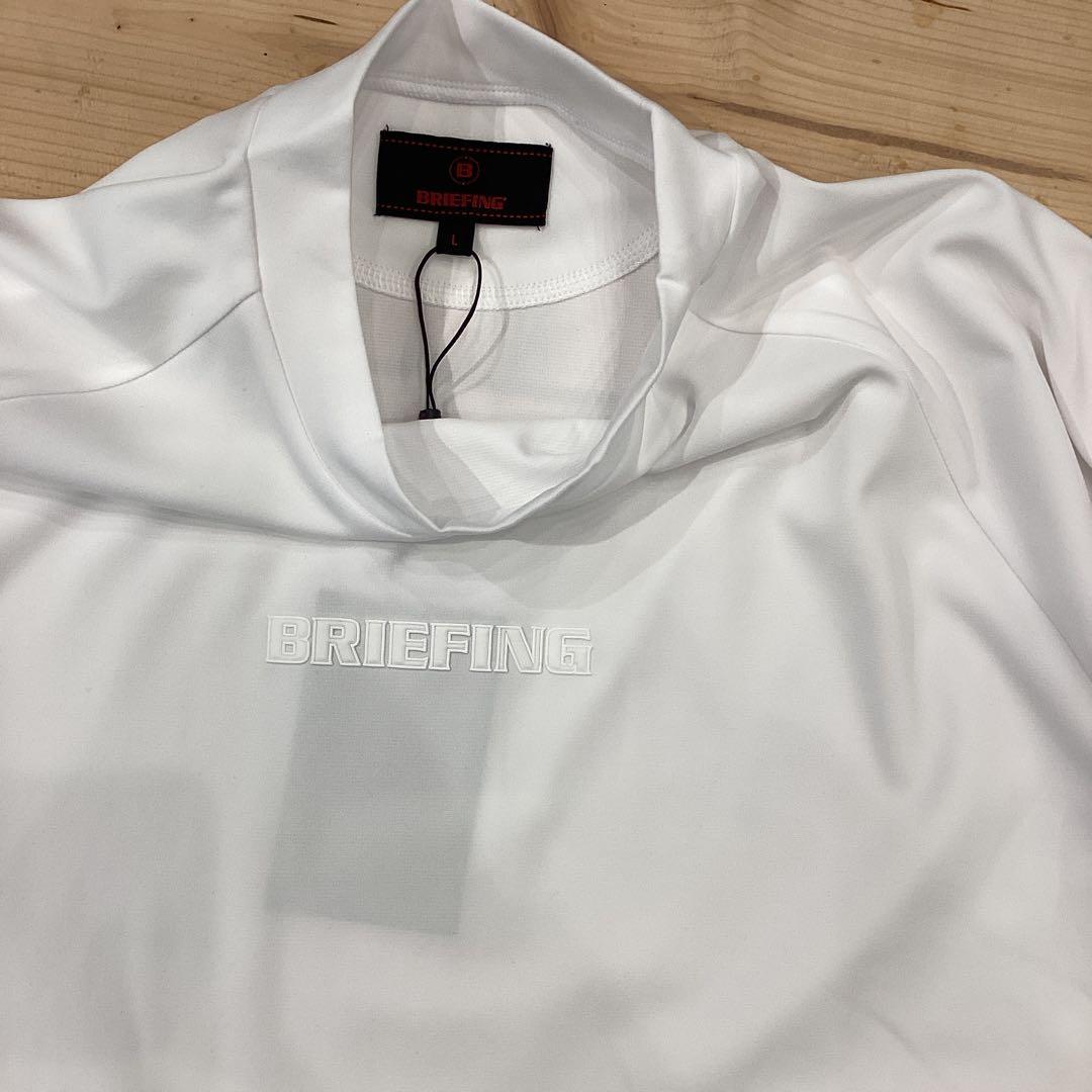 新品　BRIEFING STITCHED 3D LOGO HIGHNECK 白L