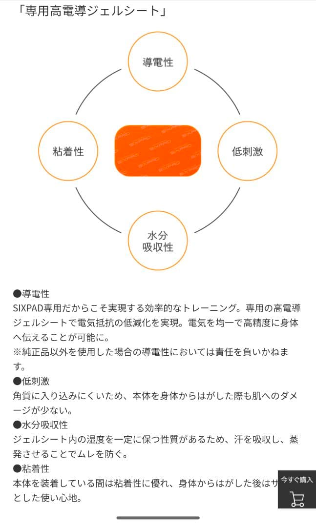 ICHIKA　SIXPAD　高電導ジェルシート　6パックセット