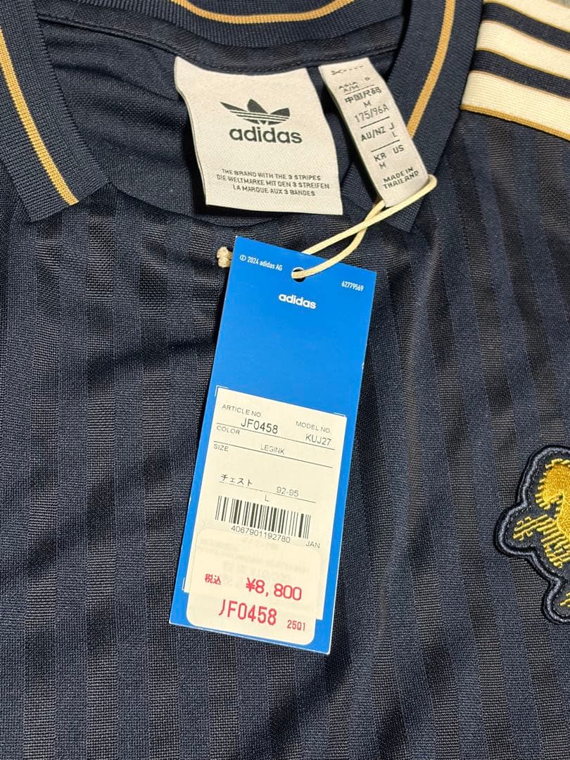 新品 adidas セットアップ ジャージ上下セット L XL ネイビー