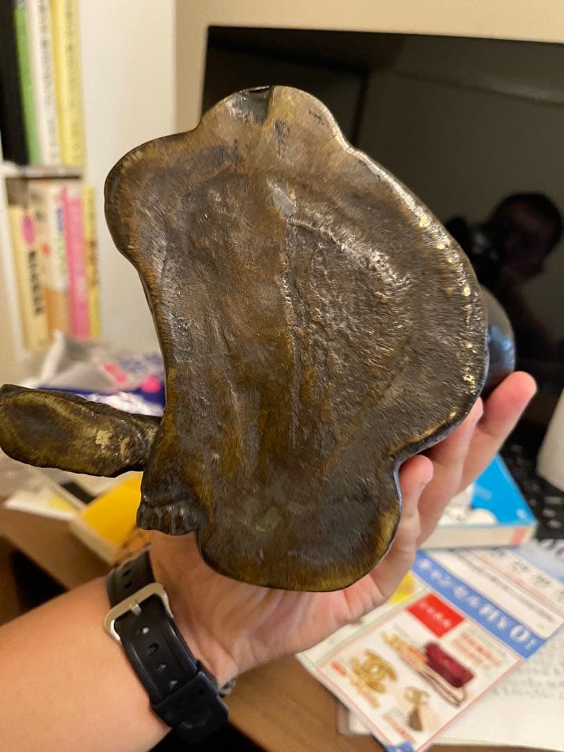 古備前 置物 猫を抱く西行法師 備前焼 松尾芭蕉