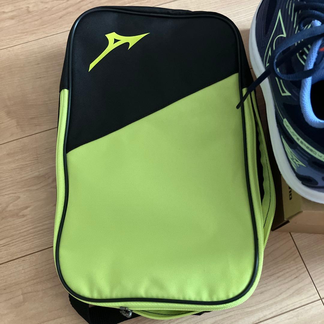 Mizuno バレーボールシューズ 23.5cm ネイビー/ライム