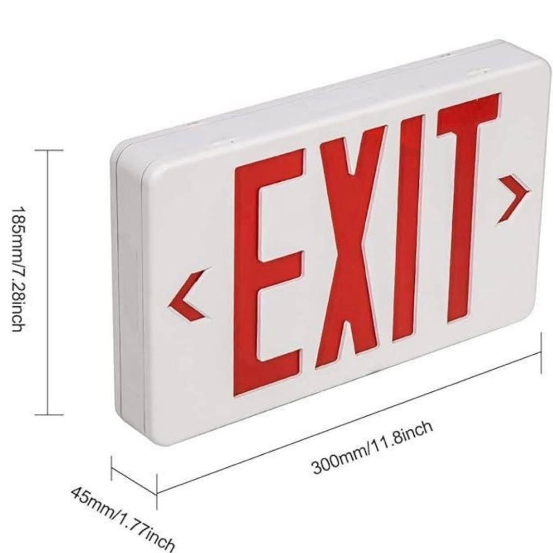 EXIT　LED　WH/RED　USA　非常口　アメリカン