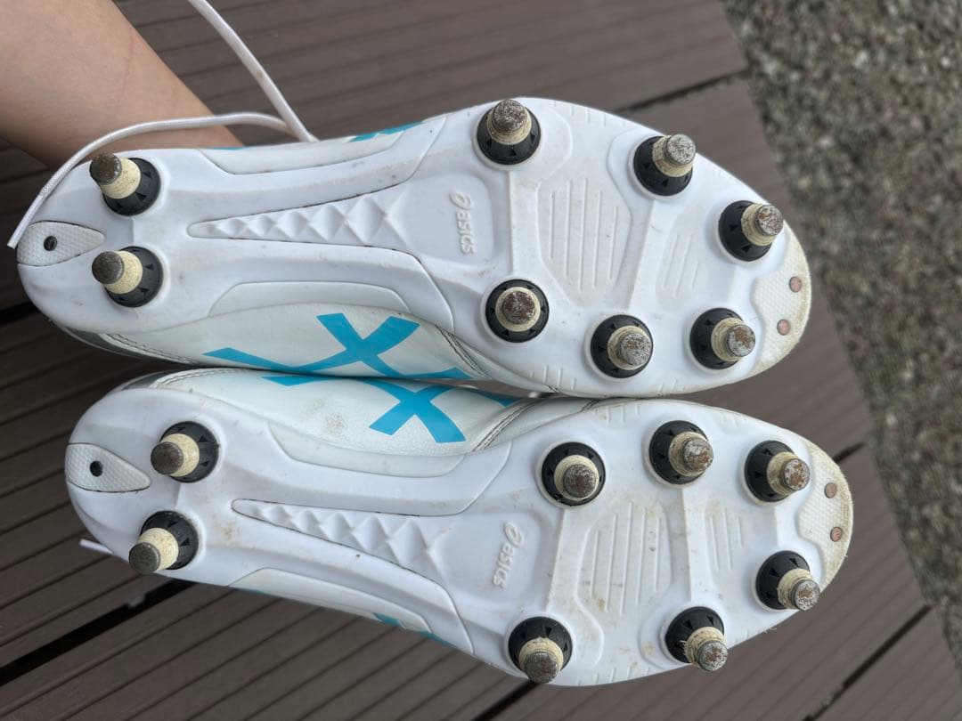 asics ラグビーシューズ ホワイト/ブルー