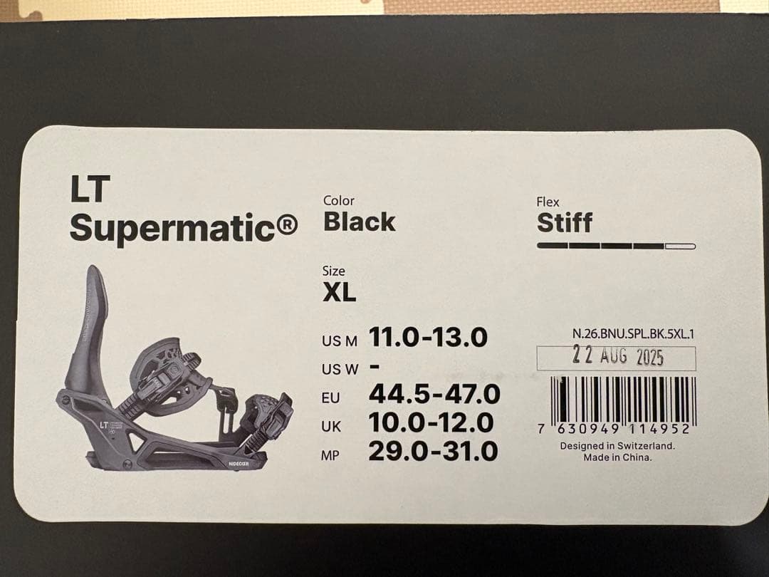 25-26Nidecker LT Supermatic ビンディング　サイズXL