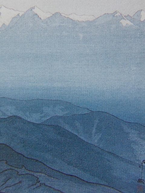 吉田博、カンチェンジャンガ　朝、希少な額装用画集より、新品高級額装付