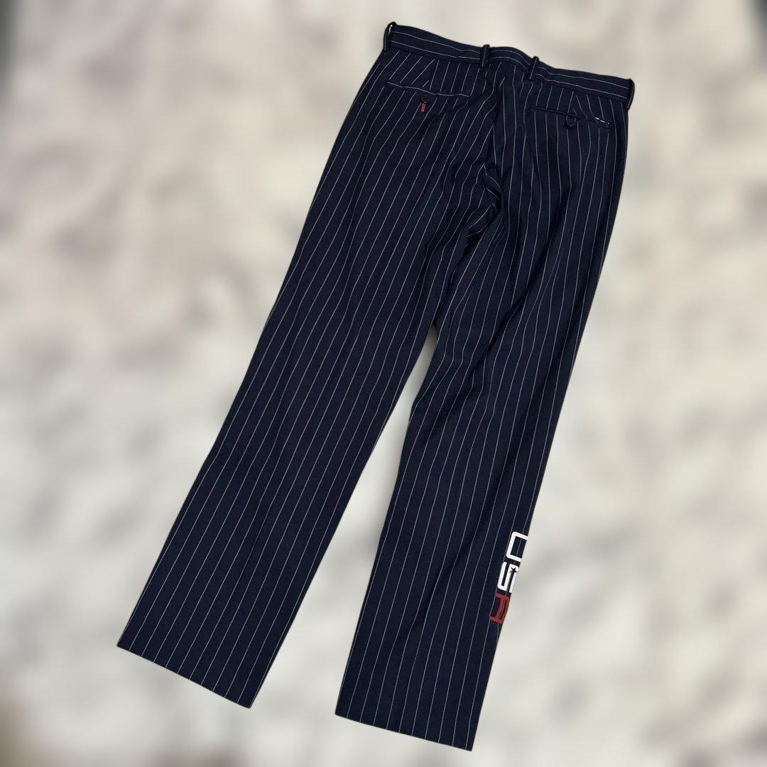 美品☆RLX ラルフローレン　ストライプ　ゴルフパンツ　ネイビー　フォーマル